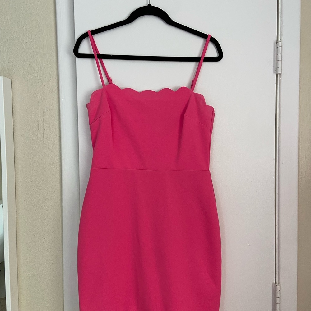 Pink Scalloped Dress